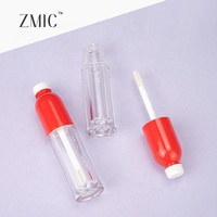 Tubos de Brillo Labial de 4.5ml, Diseño Atractivo, Tubo de Plástico con Tapa Rosa de 5.5ml para el Mercado Juvenil