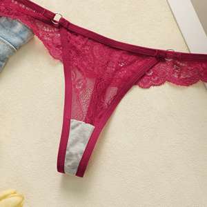 Lingerie Femme Taille Basse Triangulaire Imprimé Floral Spandex Teint Solide Disponible en Grandes Tailles XL Taille Logo Personnalisable - Product Image 3