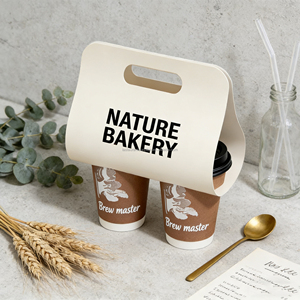 Professional <b>One</b>-Stop Customization Service for Café: <b>Cups</b> (With Lids), Sleeves, <b>Cup</b> Holders and Paper Bags - Product Image 1