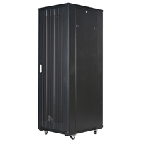 Baie de serveur 42U sur mesure en acier, double porte en maille, haute ventilation, pour installation d'équipements réseau en centre de données, à poser au sol