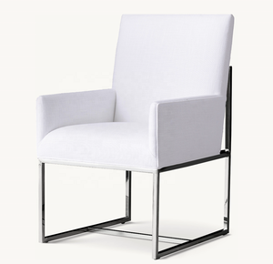 <span class=keywords><strong>GRANNT</strong></span> Posmoderno Interior Cocina Comedor Conjunto Hotel Restaurante Banquete Comedor Sillón de comedor de tela de acero inoxidable - Product Image 5