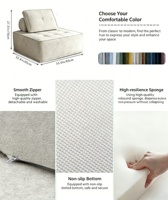 Maßgefertigtes Modernes Modulares Sofa in Würfelform Hotel-Sofagarnitur für Kleine Wohnzimmer Abnehmbarer Waschbarer Stoffbezug