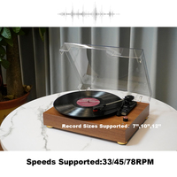 Tocadiscos de Vinilo 5.0 con Altavoces Estéreo Integrados para LP y CD