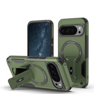 เคสโทรศัพท์ทนทานสำหรับ Google Pixel <span class=keywords><strong>10</strong></span> <span class=keywords><strong>Pro</strong></span> XL 9 <span class=keywords><strong>Pro</strong></span>, 360ขาตั้งกันกระแทกแม่เหล็ก - Product Image 1