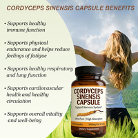 Capsules de Cordyceps Sinensis de haute qualité, marque privée OEM, pour améliorer la fonction respiratoire et soutenir la santé des reins