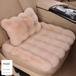 Ensemble universel de 3 pièces pour siège de voiture d'hiver, coussin de siège de voiture en fausse fourrure de lapin, housse de siège de voiture épaisse en peluche douce et chaude - Product Image 6