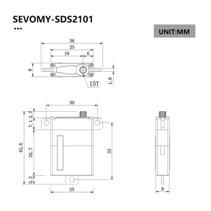 Servomoteur Mini Aile Ultra-Mince 8mm pour Planeur-Micro <span class=keywords><strong>Servo</strong></span> 10Kg 0.08s // 60 ° <span class=keywords><strong>8</strong></span>.4V Engrenage Métallique Boîtier en Aluminium Moteur Sans Noyau <span class=keywords><strong>Servo</strong></span> - Product Image 3