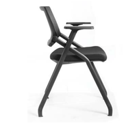 Chaise de conférence pliable avec tablette d'écriture intégrée, base à roulettes en option, chaise en maille légère empilable