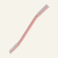 Rasoir à sourcils pliable professionnel, lame en acier inoxydable, manche lisse, design portable pour l'épilation et le modelage des poils du visage des femmes