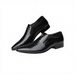 Nouveaux modèles de chaussures habillées classiques pour hommes en cuir, légères, à bout pointu, tailles 38-48, en PU artificiel et caoutchouc EVA, noires, pour le bureau et la carrière - Product Image 3