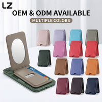 LZ Orange Portefeuille de téléphone en cuir véritable plus fort magnétique RFID pour étui de téléphone compatible avec IPhone Samsung Android Secures