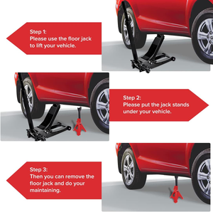 Voiture de haute qualité Capacité de 3 tonnes (6,000 LBS) Double cric en acier - Product Image 4