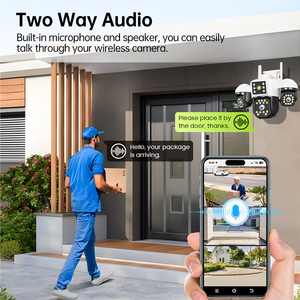 מצלמת אבטחה חיצונית Nighthawk Vision 9MP עם שלוש עדשות, 5G Wifi, ראיית לילה בצבע מלא, זיהוי תנועה מבוסס בינה מלאכותית, מערכת מצלמות CCTV - Product Image 2