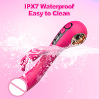 Vibrateur réaliste avec écran LCD, 9 puissantes vibrations, stimulateur clitoridien, vibromasseur G-Spot, vibromasseur lapin pour femme