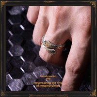 Boîte à bijoux Dark Souls III Tungsten Reversal Ring, bijoux de corps raffinés, emballage de bijoux, bijoux de corps tendance, argent 999