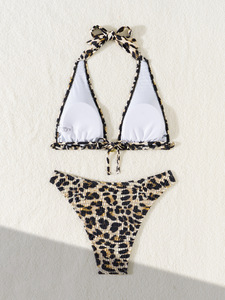 ชุดว่ายน้ำบิกินี2025ใหม่สำหรับผู้หญิงชุดว่ายน้ำเซ็กซี่พิมพ์ลายเสือดาวแห้งไว - Product Image 3