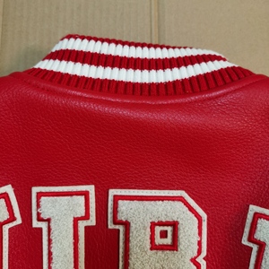เสื้อแจ็คเก็ตหนังวัวแท้ <span class=keywords><strong>Avirex</strong></span> ของแท้สำหรับผู้ชาย สไตล์ลำลองทันสมัยแบบยุโรปอเมริกัน ไซส์ใหญ่ สีแดง - Product Image 5