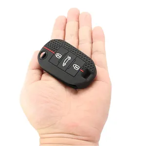 Housse de clé en silicone pour Citroën C5 <span class=keywords><strong>C3</strong></span> C4 C8 Berlingo pour Peugeot Partner Rifter 208 308 508 407 2008 3008 Expert - Product Image 6