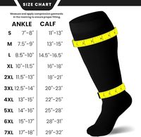 Chaussettes de compression de sport de compression de haute qualité Chaussettes de compression respirantes au genou pour la course