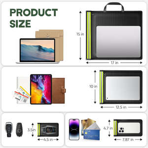 حقيبة وثائق جديدة مانعة لإشارات RFID من نوع فاراداي، حقيبة يد للحماية والسلامة في مجال الرعاية الصحية - Product Image 3