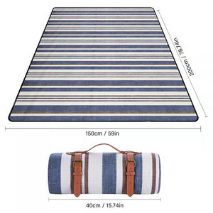 Coperta da Picnic Premium Portatile, Tappetino Leggero Pieghevole <span class=keywords><strong>con</strong></span> Maniglia per il Trasporto, Resistente Tappetino da Esterno per Gite in Famiglia - Product Image 2