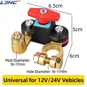 Interruptor Aislador de Batería de Coche de Alta Corriente 275A de Latón y Cobre, Accesorios de Extensión para Modificación, Interruptor Maestro de Corte de Corriente - Product Image 5