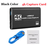 Tarjeta de captura de vídeo 4K USB 3,0 HDMI, compatible con grabador de vídeo HD 1080P 60fps para captura OBS, tarjeta de juego, cámara de PS4 en vivo