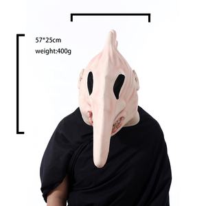 Masque de tête de monstre amusant et intéressant pour Halloween, en latex, avec un long nez, décoration de cosplay - Product Image 6