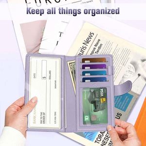 Funda para Libreta de Cheques de Cuero Sintético Larga FINTIE, con Bloqueo RFID Personalizado, Gran Capacidad, Registro Estándar, Duplicado de Cheques, Porta Tarjetas y Bolígrafos - Product Image 2