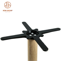 Pieds de bureau en bois, Tube rond, carré, café, Bar, Restaurant, Center de Table, pieds de Table, couleur noyer, Base de Table basse