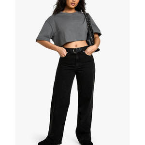 Venta al por mayor de las mujeres de encargo del logotipo de impresión de la camisa en stock Crop Top Mujeres camiseta personalizada Crop Tops Mejor estilo de moda OEM transpirable - Product Image 6