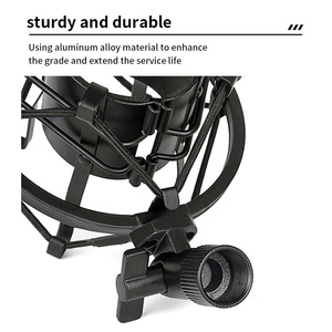 Support antichoc en métal Siying pour microphone Telefunken F11 - Robuste et durable, trous de vis 3/8 9MM pour l'enregistrement et la diffusion - Product Image 2