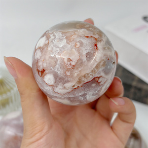 Bán trực tiếp từ nhà máy: Quả cầu đá thạch anh hồng đánh bóng tinh thể dùng để trang trí - Product Image 4