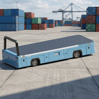 Chariot de transfert AGV sans rail intelligent de 30 tonnes pour extérieur avec guidage laser double, véhicule robotisé à guidage automatique