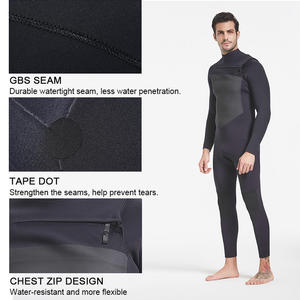 Traje de <span class=keywords><strong>Neopreno</strong></span> Elástico para Hombre, para Surf y Buceo, de <span class=keywords><strong>4</strong></span>/3mm o <span class=keywords><strong>3</strong></span>/2mm, de una Pieza, con Cierre en el Pecho, Térmico - Product Image 2