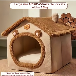 Hot Seller All-Season Cat or <strong>Dog</strong> House Rectangle Enclosed with Removable Washable Cushion Cozy Warm Pet <strong>Bed</strong> <strong>Fashion</strong> Style - Product Image 2