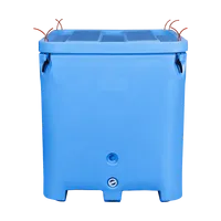 Récipient en plastique isolé du fabricant de grande capacité refroidisseur rotomoulé réservoirs de transport de poissons vivants