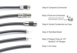 Conector Macho para Antena de TV, Adaptador de Conexión por Crimpado, 75 Ohm, Tipo F, RG59, RG6, Conector de Cable Coaxial para TV por Cable - Product Image 6
