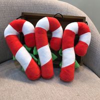 Jouet en peluche molaire pour chien grinçant avec son de canne en bonbon de Noël pour animaux de compagnie vente en gros