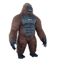 Mascottes de singe en peluche costume de mascotte de gorille gonflable personnage de dessin animé costume de mascotte de Kingkong à vendre