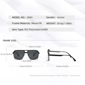 Gafas de sol cuadradas Sunray G065 para hombre, estilo moderno, look europeo, estilo urbano, moda para uso diario. - Product Image 4