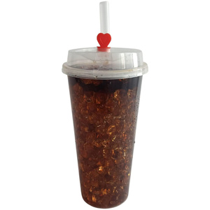 Disposable Eco Custom 360ml/500ml/700ml Frosted Clear PP Injection Packaging Bubble Boba Tea <b>Plastic</b> <b>Cups</b> With Logo - Product Image 1
