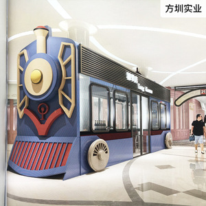 Custom Glass Fiber Retro <b>Train</b> Kiosk For Mall <b>Outdoor</b> Indoor Use Durable Plastic Material - Product Image 4