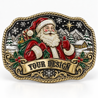 Boucles de ceinture de Noël personnalisées de marque Flyances, Hebillas Con Strass, cadeaux en métal