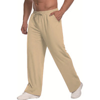 Pantalon droit uni pour homme – Style sport et décontracté, polyvalent et tendance – Vêtement de sport pour homme