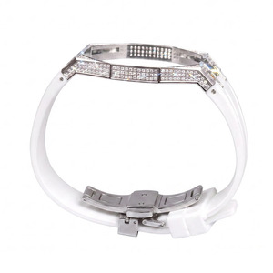 Boîtier en acier inoxydable avec diamants, <span class=keywords><strong>bracelet</strong></span> en silicone pour <span class=keywords><strong>Swatch</strong></span> Royal Pop, <span class=keywords><strong>bracelet</strong></span> pour <span class=keywords><strong>Swatch</strong></span> AP Royal Pop, <span class=keywords><strong>bracelet</strong></span> pour AP <span class=keywords><strong>Swatch</strong></span> - Product Image 4