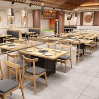 Ensemble table de cartes et chaises en cuir de bois massif de luxe moderne et personnalisé pour les bars et restaurants à usage commercial et domestique