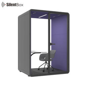 Cabine Acustiche Mobili Personalizzabili per Ufficio, Taglia M, per 2 Persone, Riduzione del Rumore fino a 35dB, Cabina Insonorizzata per Studio e Lavoro - Product Image 6