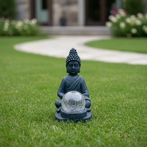 Nuova Lampada Decorativa da Giardino a Forma di Buddha <span class=keywords><strong>2026</strong></span>, Artigianato in Resina, Luce Solare IP44 Resistente all'Acqua, Facile Installazione - Product Image 2