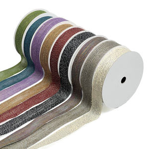 Tissu de toile de <span class=keywords><strong>jute</strong></span> de type lin ruban de <span class=keywords><strong>jute</strong></span> personnalisé pour les projets de bricolage faits maison - Product Image 2